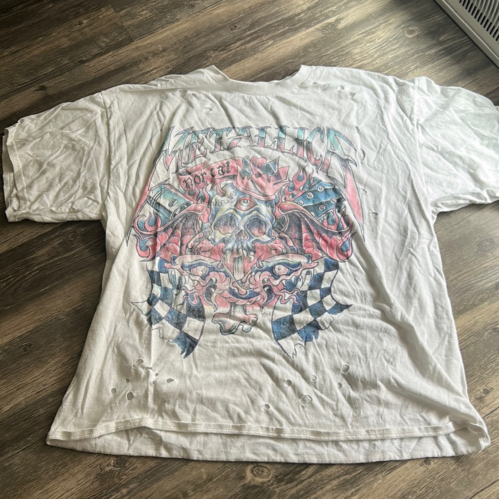 Oversized distressed tee